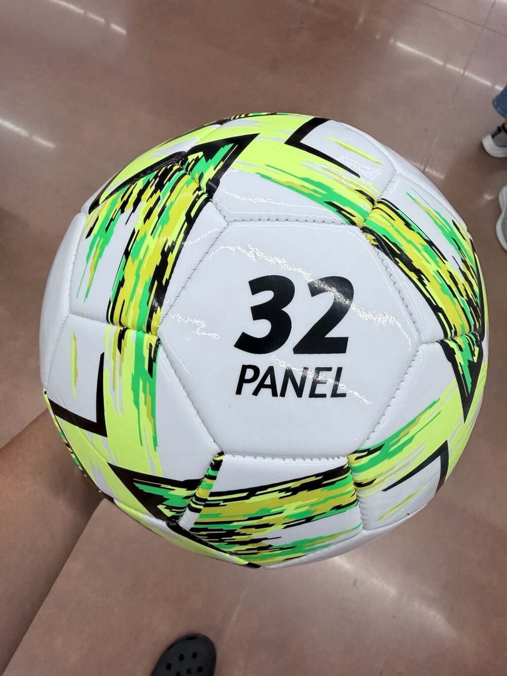 Seasonal Supply Co. Official Size 5 32-Panel Soccer Ball Yellow and White
